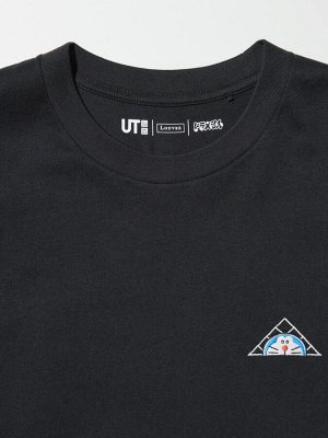 UNIQLO - футболка Doraemon & Louvre museum - 09 BLACK