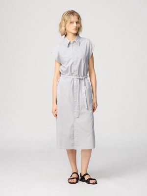 UNIQLO U - хлопковое платье-рубашка без рукавов - 20 LIGHTORANGE