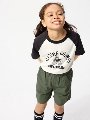 UNIQLO - детские шорты на резинке - 57 OLIVE