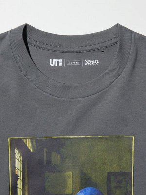 UNIQLO - футболка Doraemon & Louvre museum - 07 GRAY