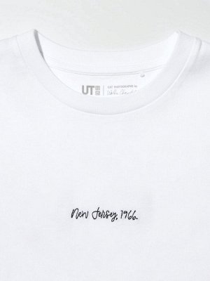 UNIQLO Cat Photograph UT - футболка расслабленного силуэта - 00 WHITE