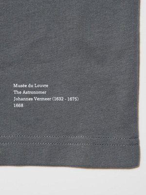 UNIQLO - футболка Doraemon & Louvre museum - 07 GRAY