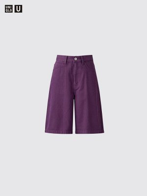 UNIQLO U - джинсовые шорты-бермуды - 31 BEIGE