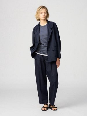 UNIQLO U - оверсайз пиджак из хлопковой смеси - 08 DARKGRAY