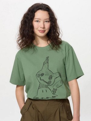 UNIQLO UT - хлопковая футболка с героями Pokémon - 53 GREEN