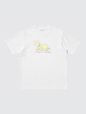 UNIQLO UT - хлопковая футболка с героями Pokémon - 00 WHITE