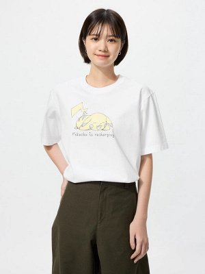 UNIQLO UT - хлопковая футболка с героями Pokémon - 00 WHITE