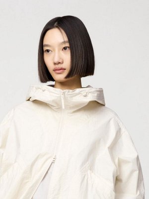 UNIQLO U - хлопковое пальто свободного кроя с капюшоном - 30 NATURAL