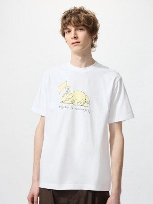 UNIQLO UT - хлопковая футболка с героями Pokémon - 00 WHITE