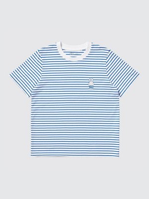 UNIQLO UT - полосатая футболка с принтом Miffy - 65 BLUE