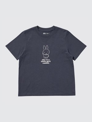 UNIQLO UT - хлопковая футболка с принтом Miffy - 08 DARKGRAY