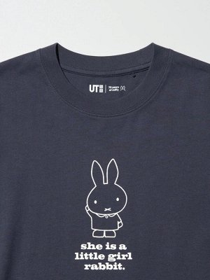 UNIQLO UT - хлопковая футболка с принтом Miffy - 08 DARKGRAY