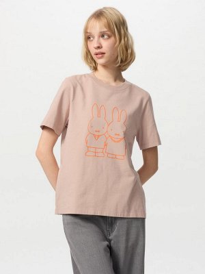 UNIQLO UT - хлопковая футболка с принтом Miffy - 31 BEIGE
