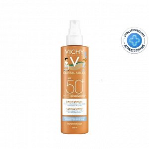 Виши Легкий водостойкий солнцезащитный спрей для детей SPF 50+ с повышенной защитой, 200 мл (Vichy, Capital Soleil)