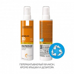 Ля Рош Позе Солнцезащитный невидимый спрей для лица и тела SPF 30/PPD 14, 200 мл (La Roche-Posay, Anthelios)