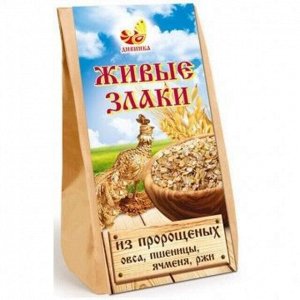 Хлопья 4 злака пророщенные к.пакет 300г