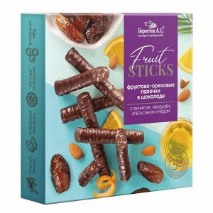 Конфеты "FruitSticks" с фиником, миндалём, апельсином и медом 175г