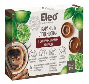 Леденцы карамель с цикорием, лаймом и корицей (блистер) 19г (Упаковка 15 шт)