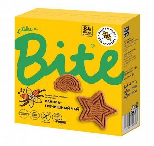 Печенье Bite "Ваниль-гречишный чай" ш/б 115г