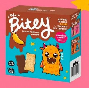 Печенье Bitey с глазурью "Банан" безглютеновое 125г