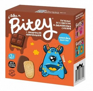 Печенье Bitey с глазурью "Шоколад" безглютеновое 125г