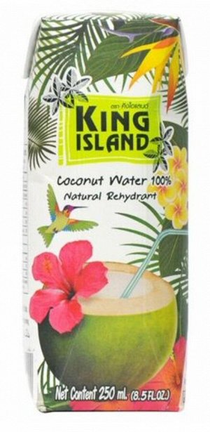 Вода кокосовая без сахара King island 250мл
