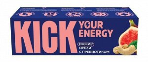 Батончик "KICK energy" инжир, орех, пребиотики 35г (Упаковка 10 шт)