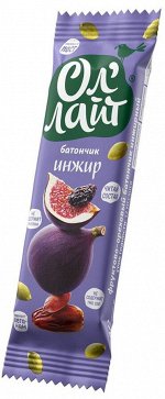 Батончик фруктово-ореховый ОлЛайт инжирный 30г