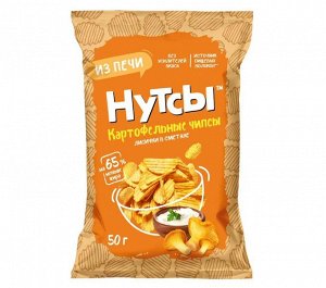 Чипсы картофельные Лисички в сметане "Нутсы" 50г