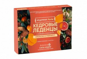 БАД Леденцы Кедровые Forte Апельсин и грейпфрут 20шт 64г (Упаковка 15 шт)