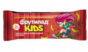 Батончик "Фрутилад KIDS" Банан-клубника, детский 25г (Упаковка 24 шт)