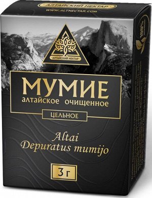 Мумиё очищенное "Алтайский Нектар", цельное 3г