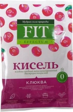 Кисель FIT EFFECTUM "Клюква" б/р пакет-саше 30г (Упаковка 35 шт)