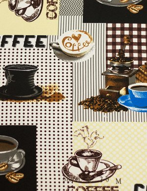 Ткань Габардин д/дом.текстиля "COFFEE background"диз.10 col.2