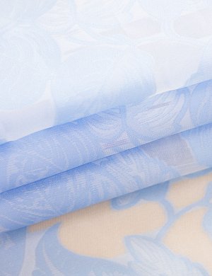 Ткань Капрон лепестки голубой