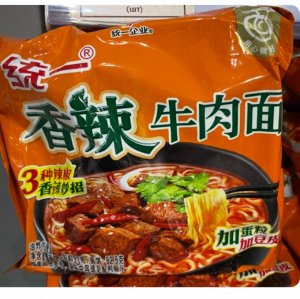 Лапша быстрого приготовления Kangshifu со вкусом говядины (пакет) острая 85 гр Китай