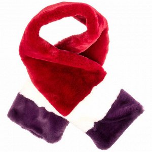398508/02-04 бордовый/молочный/фиолетовый полиэстер женские шарф (О-З 2019)