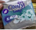CONFY Lady Гигиенические женские прокладки ULTRA LONG 6 шт