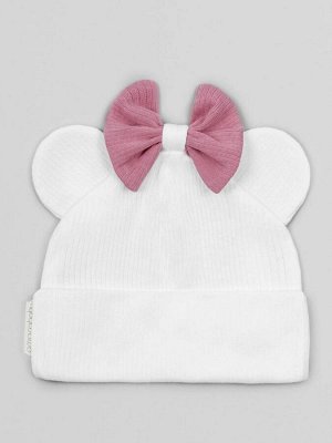 Чепчик (шапочка) детская AMAROBABY Fashion Mini, молочный