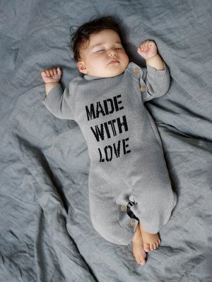 Комбинезон вязаный детский Pure Love Made, демисезонный, серый