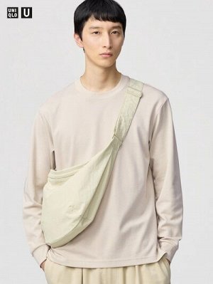UNIQLO U - хлопковая кофта AIRism с круглым вырезом - 30 NATURAL