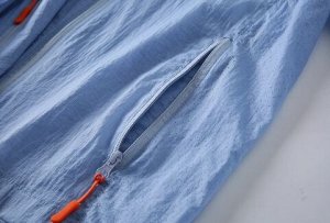 Быстросохнущая мужская летняя ветровка с капюшоном для спорта и активного отдыха, голубой