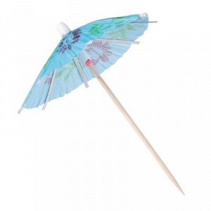 Капитан Весельчак Пики декоративные 30шт, 100мм, "Зонтики", цветные