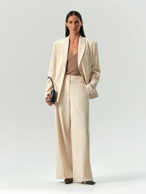 Брюки широкого кроя, D304/plumeria