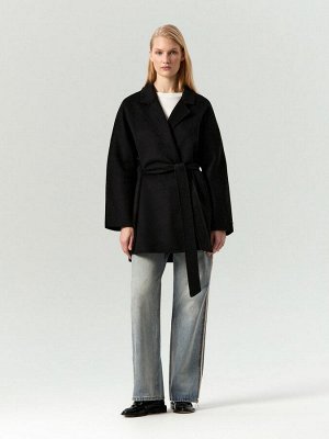 Полупальто-халат из шерсти, R136/agato