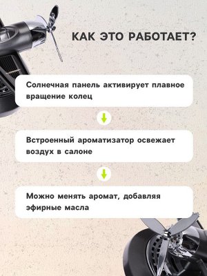 Аксессуар на панель с ароматизатором, самолет, чёрный хром, пластик