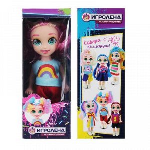 ИГРОЛЕНД Кукла с цветными волосами, 15 см, PP,PVC, полиэстер, 6х17,5х5см, 6 дизайнов