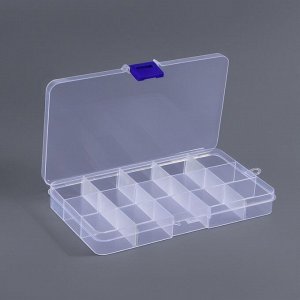 Органайзер для мелочей, 15 съёмных ячеек, с подвесом, 17.5x10x2 см, прозрачный