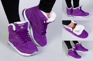 Обувь женская 8508 Кроссовки "Е363 - RB-Снежинка-Высокие" Фиолетовые