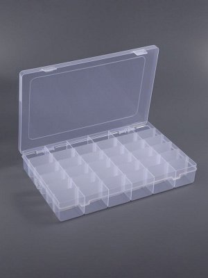 Органайзер для хранения мелочей, 36 ячеек, 27.3x17.5x4.5 см, прозрачный